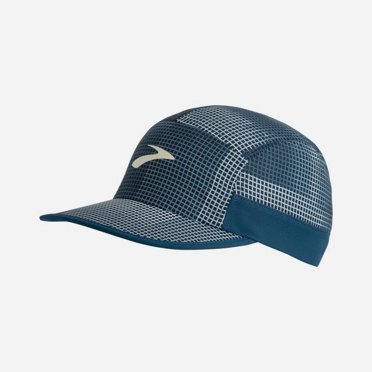 Brooks Propel Israel - Men's Running Hat - Indigo Rush Altitude Print (49381-FNDP)